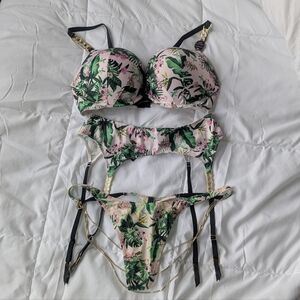 Victorias Secret Tropical Print Bikini Set